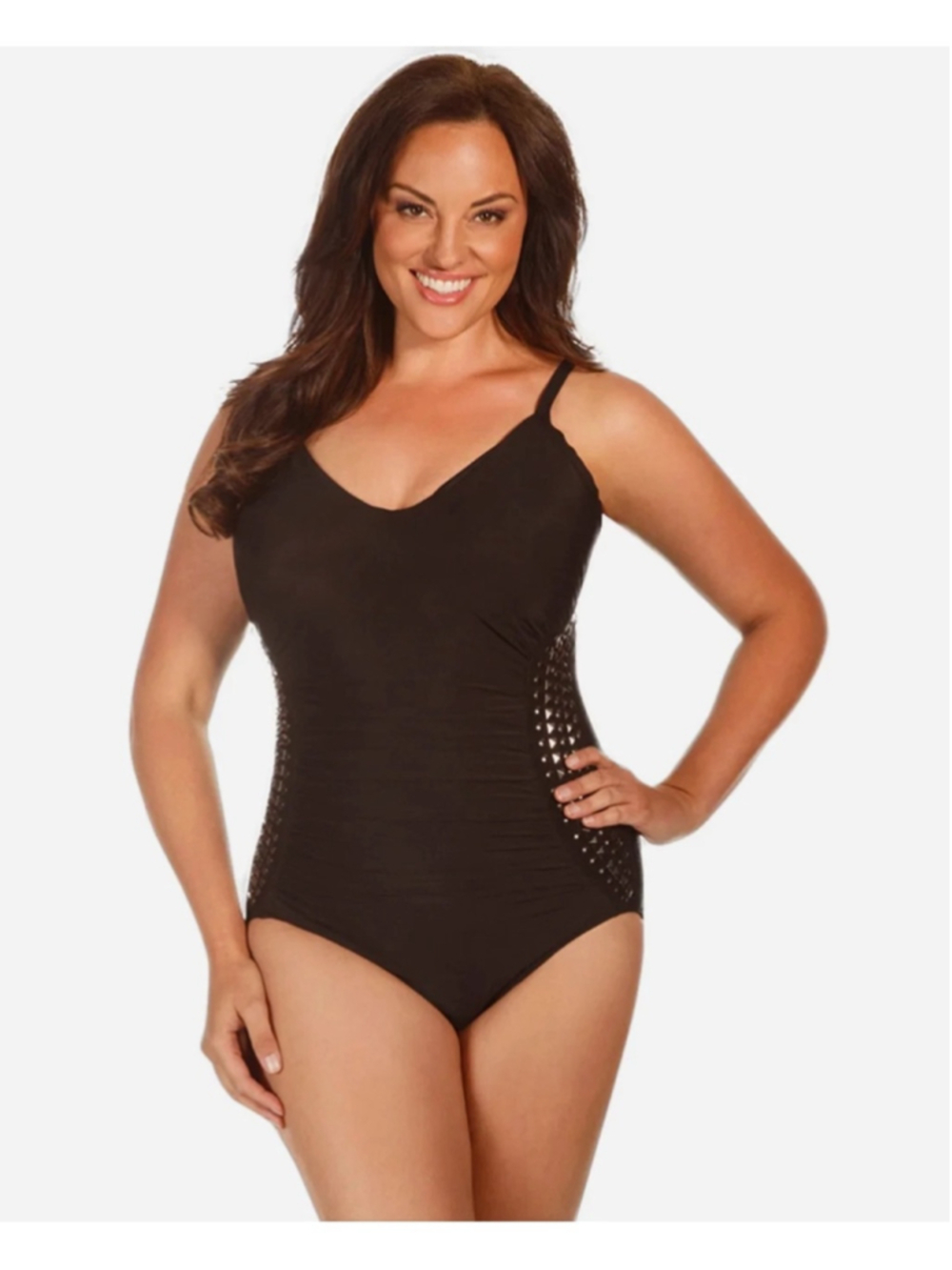 Magicsuit by Miraclesuit Women's Stud Muffin Lauren OnePiece Swimsuit Black US8
